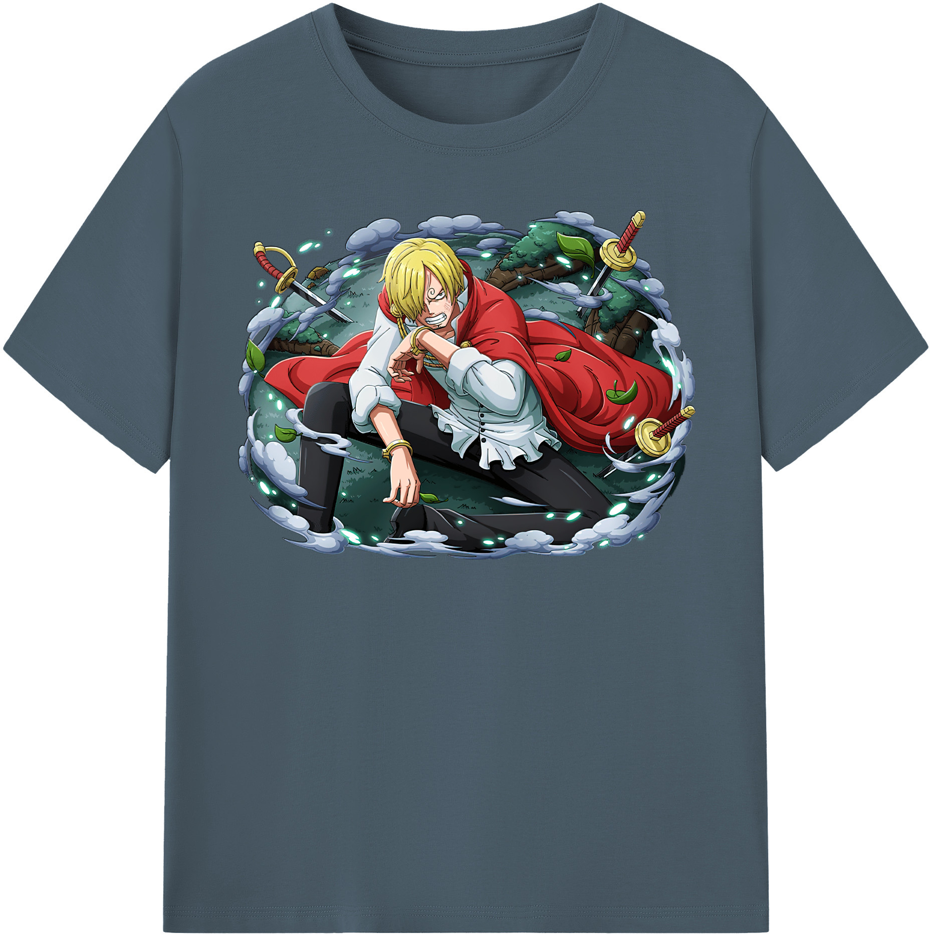 ワンピース サンジ ONE PIECE Sanji 綿100％半袖Tシャツ（フロントプリント）